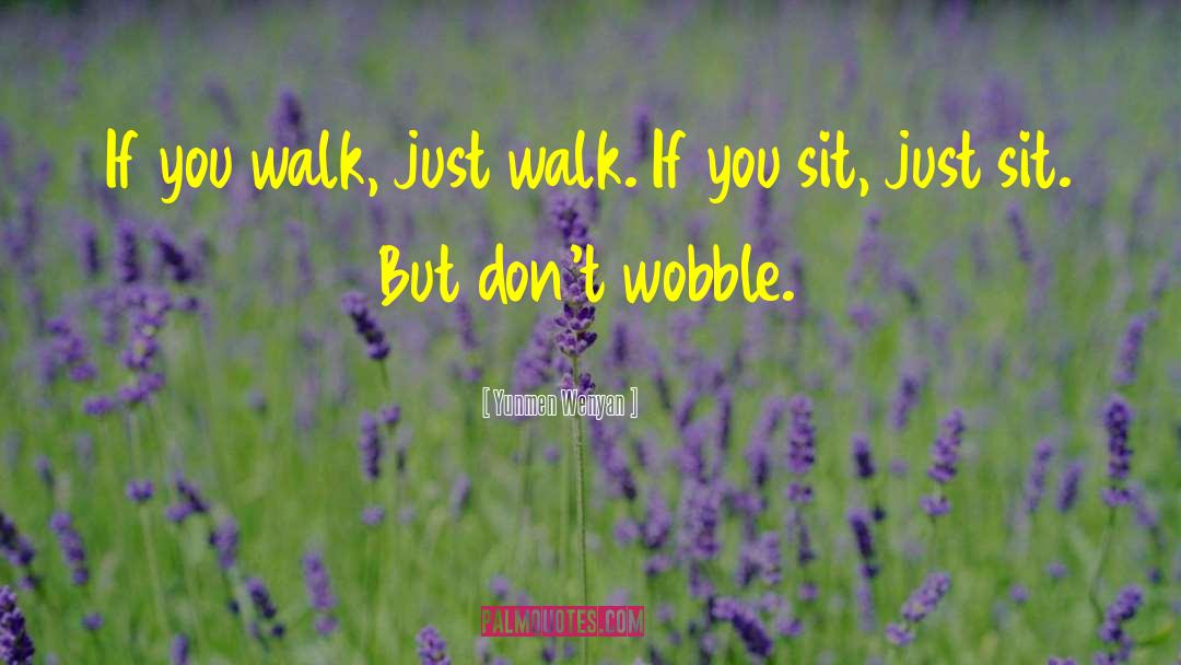 Yunmen Wenyan Quotes: If you walk, just walk.