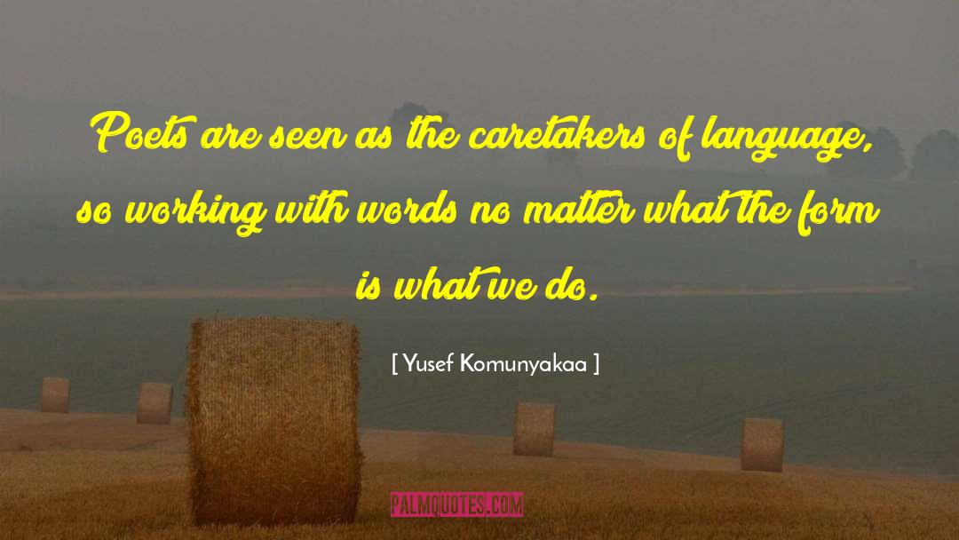 Yusef Komunyakaa Quotes: Poets are seen as the