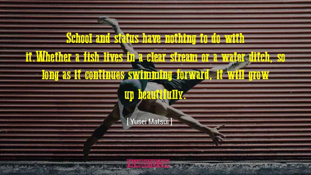 Yusei Matsui Quotes: School and status have nothing