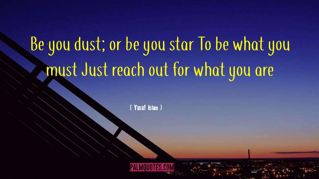 Yusuf Islam Quotes: Be you dust; or be