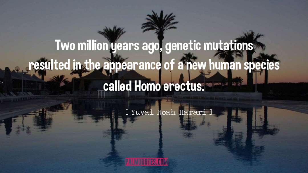 Yuval Noah Harari Quotes: Two million years ago, genetic