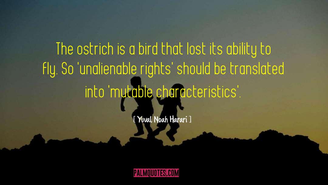 Yuval Noah Harari Quotes: The ostrich is a bird