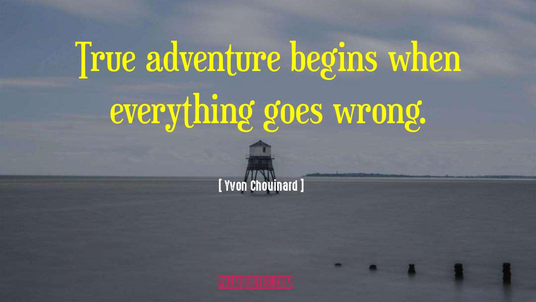 Yvon Chouinard Quotes: True adventure begins when everything