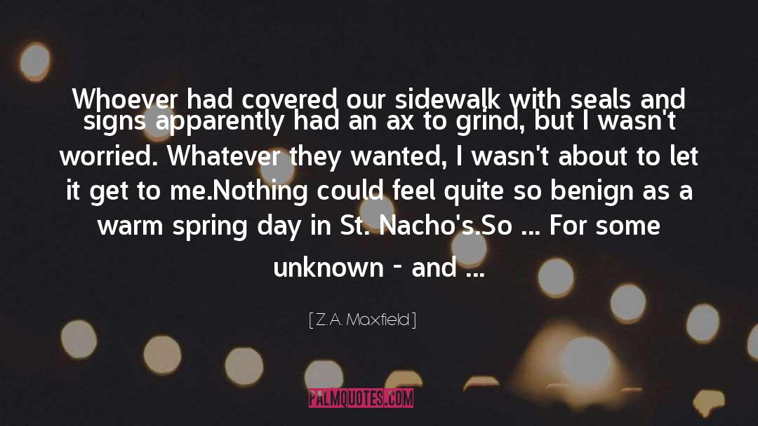 Z.A. Maxfield Quotes: Whoever had covered our sidewalk