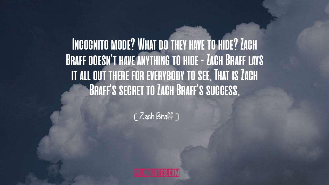Zach Braff Quotes: Incognito mode? What do they