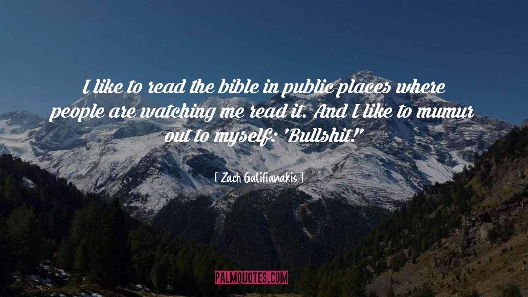 Zach Galifianakis Quotes: I like to read the