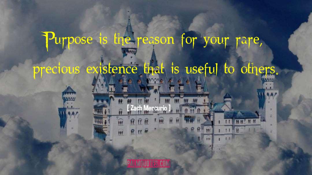 Zach Mercurio Quotes: Purpose is the reason for