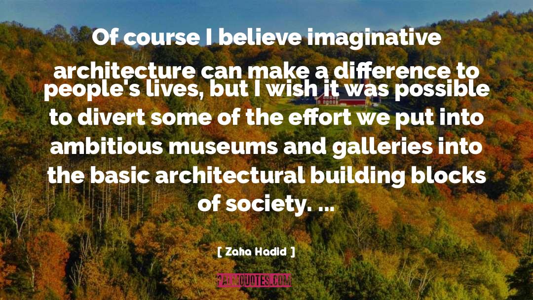 Zaha Hadid Quotes: Of course I believe imaginative