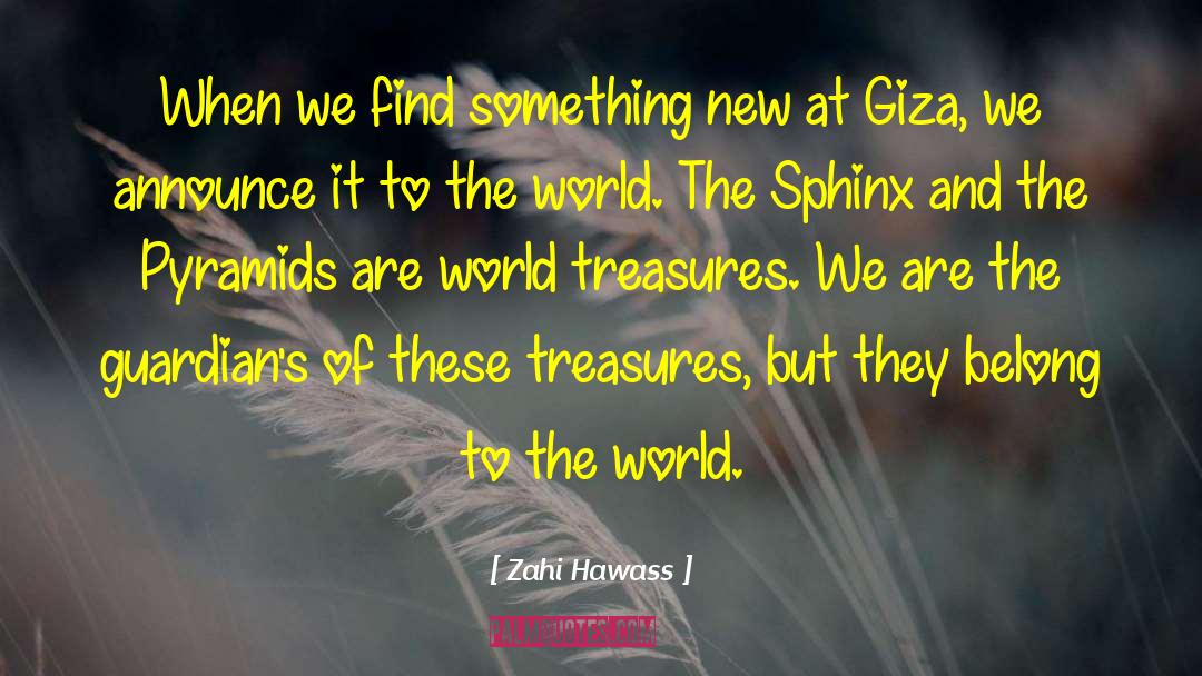 Zahi Hawass Quotes: When we find something new