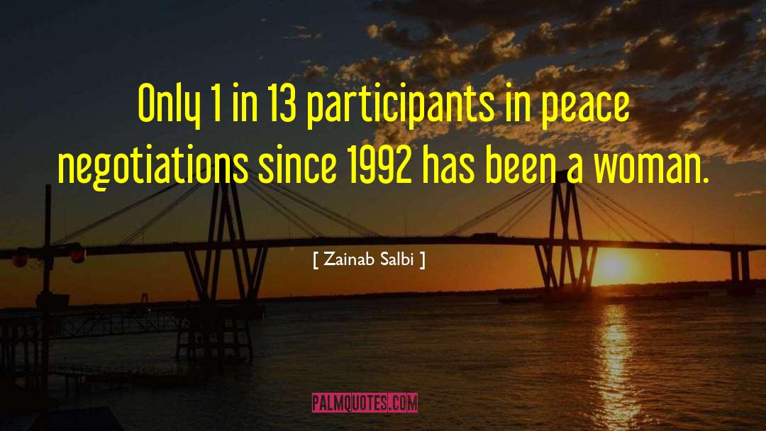 Zainab Salbi Quotes: Only 1 in 13 participants