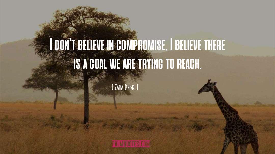 Zana Briski Quotes: I don't believe in compromise,