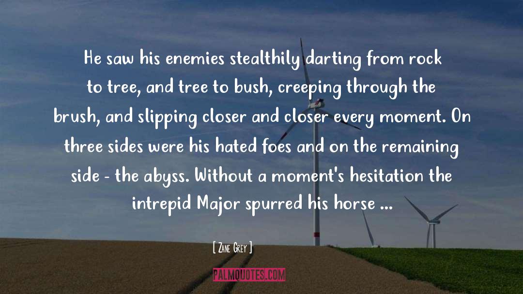 Zane Grey Quotes: He saw his enemies stealthily