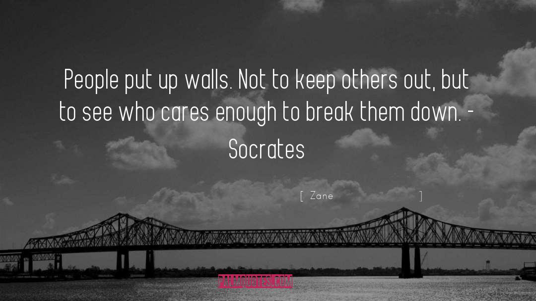 Zane Quotes: People put up walls. Not