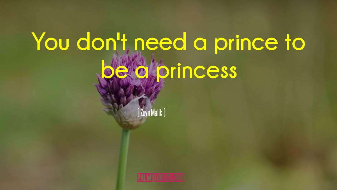 Zayn Malik Quotes: You don't need a prince