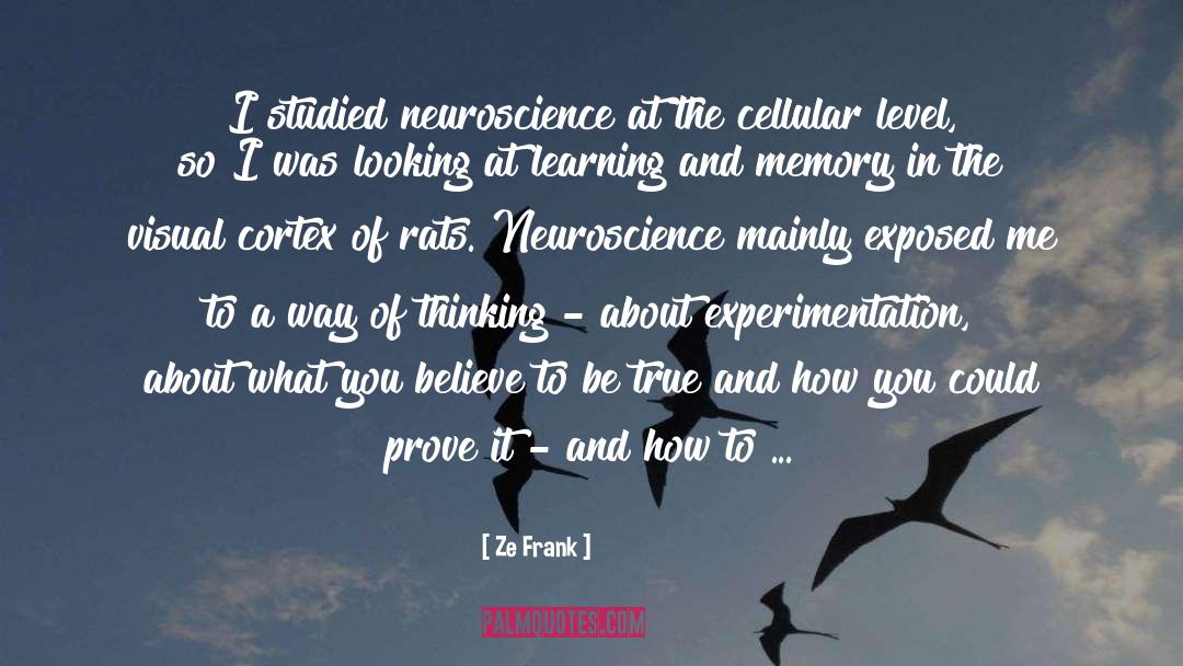 Ze Frank Quotes: I studied neuroscience at the