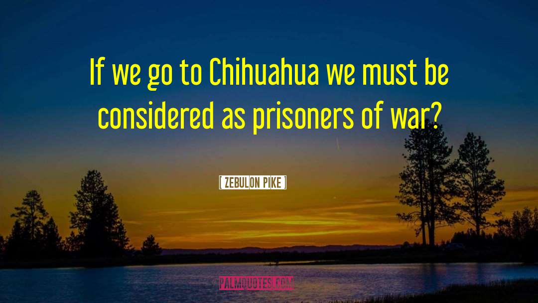 Zebulon Pike Quotes: If we go to Chihuahua