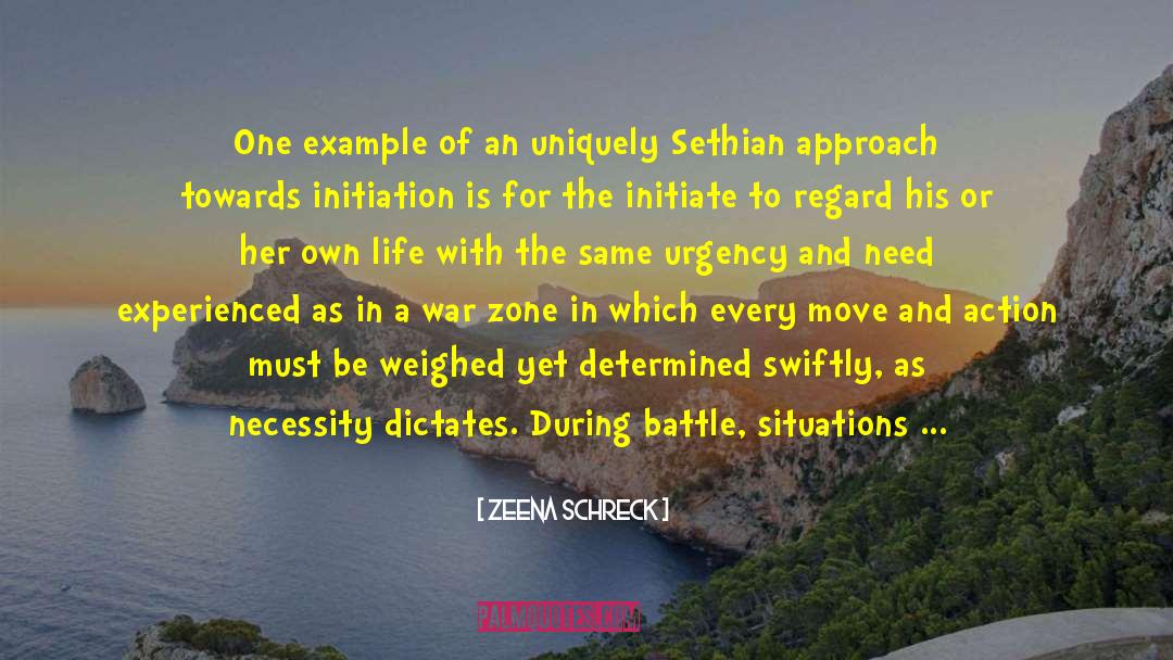Zeena Schreck Quotes: One example of an uniquely