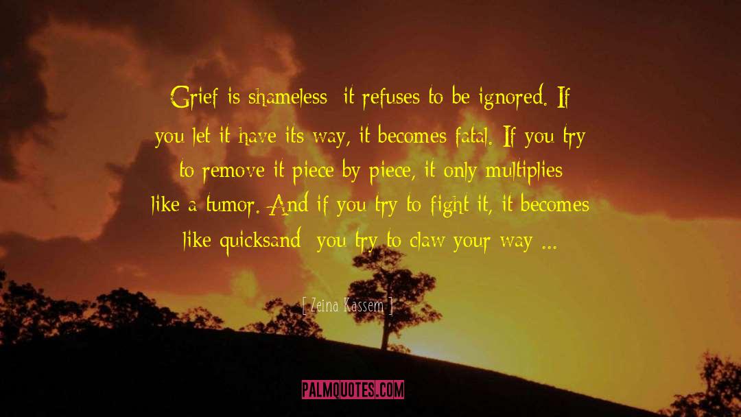 Zeina Kassem Quotes: Grief is shameless; it refuses