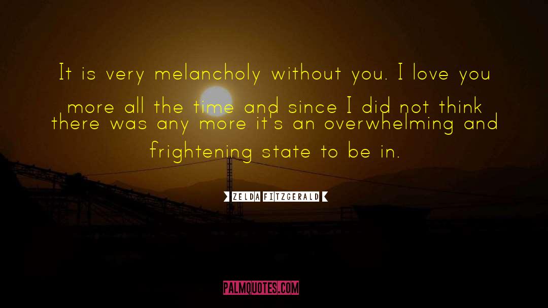 Zelda Fitzgerald Quotes: It is very melancholy without