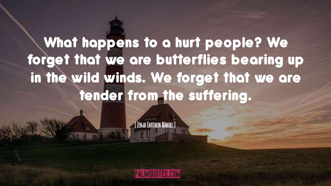Zenju Earthlyn Manuel Quotes: What happens to a hurt