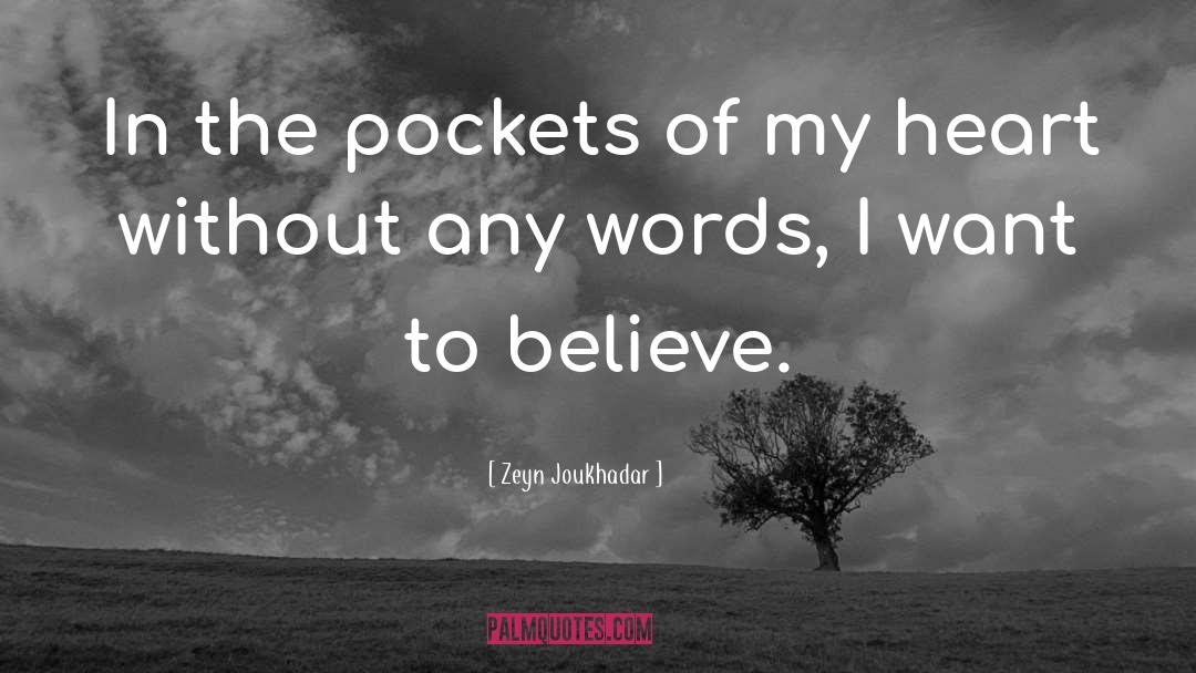 Zeyn Joukhadar Quotes: In the pockets of my