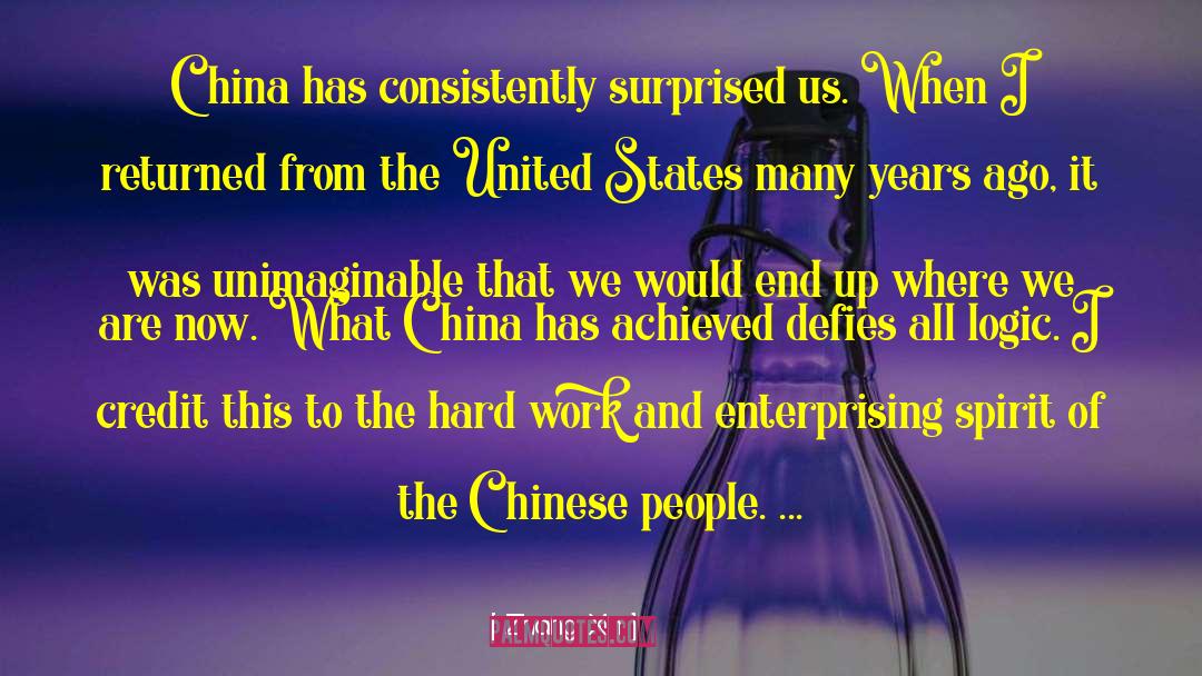 Zhang Xin Quotes: China has consistently surprised us.