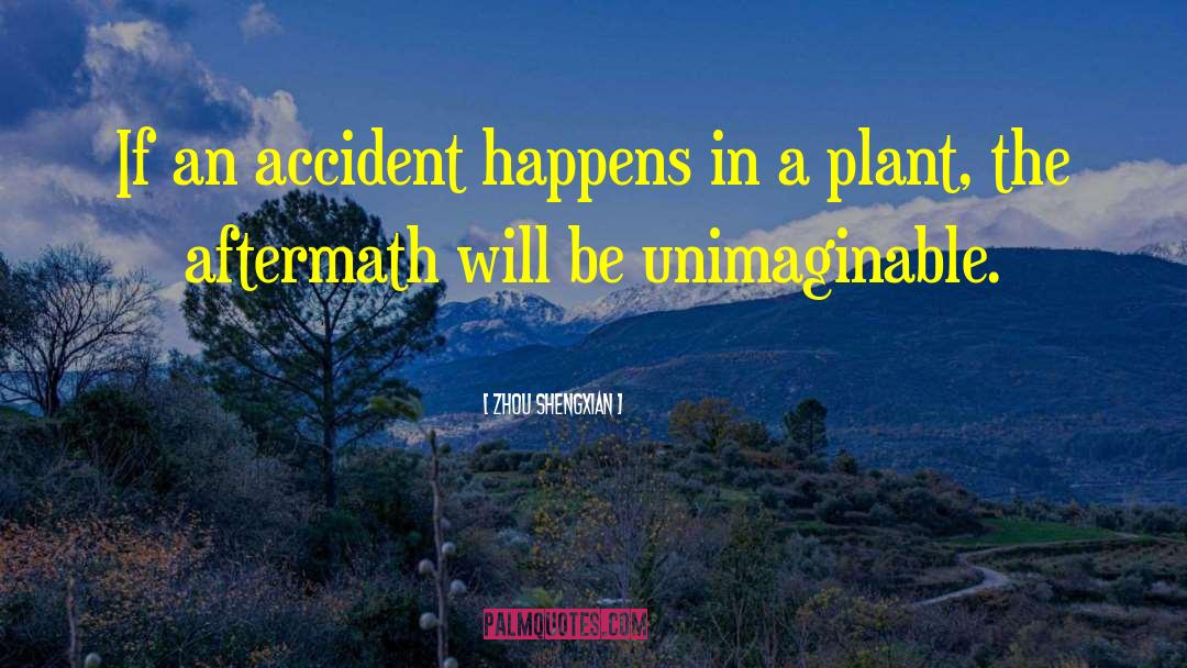 Zhou Shengxian Quotes: If an accident happens in