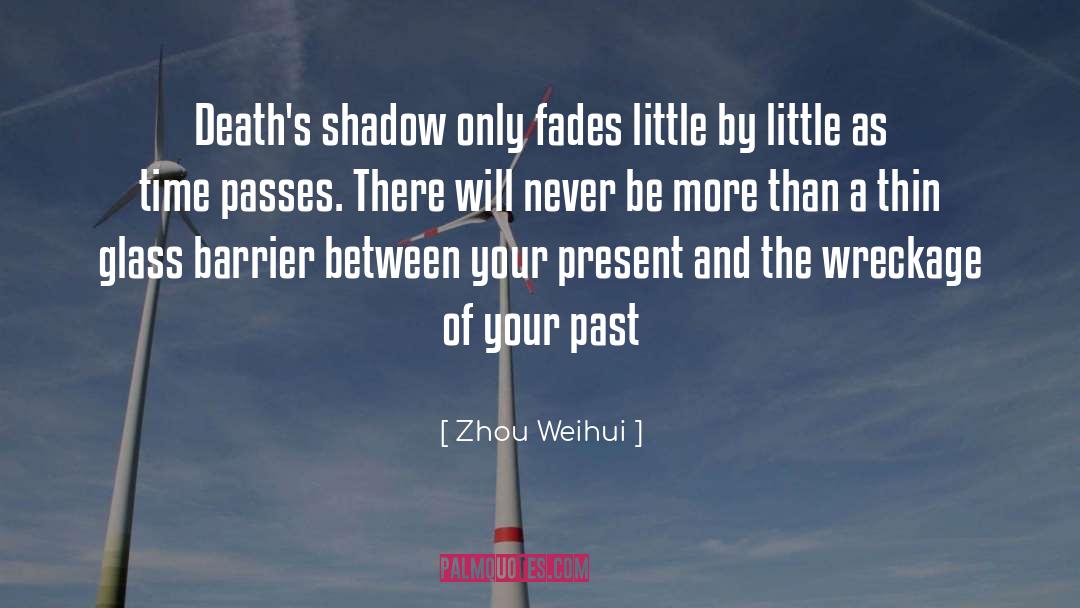 Zhou Weihui Quotes: Death's shadow only fades little