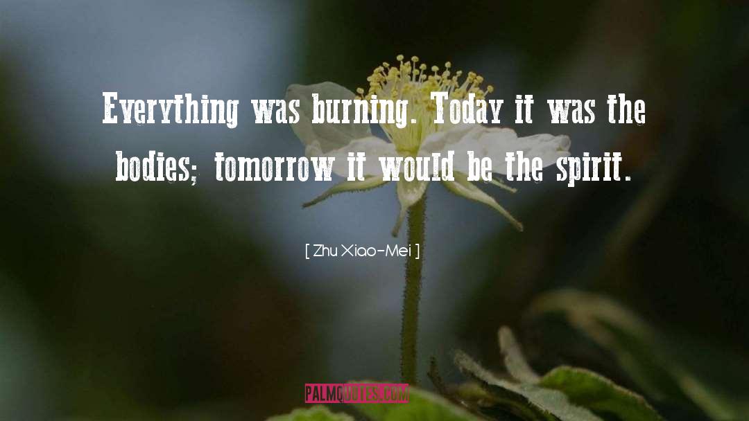 Zhu Xiao-Mei Quotes: Everything was burning. Today it