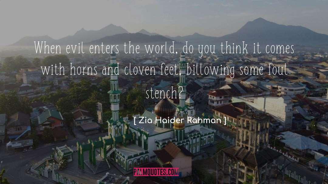 Zia Haider Rahman Quotes: When evil enters the world,