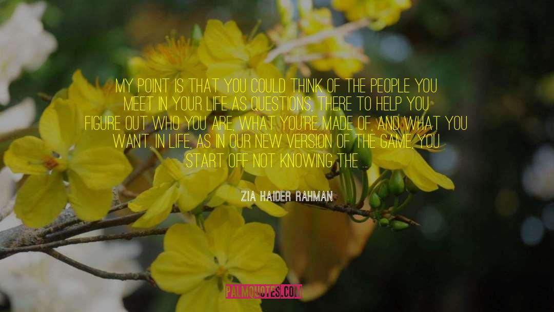 Zia Haider Rahman Quotes: My point is that you