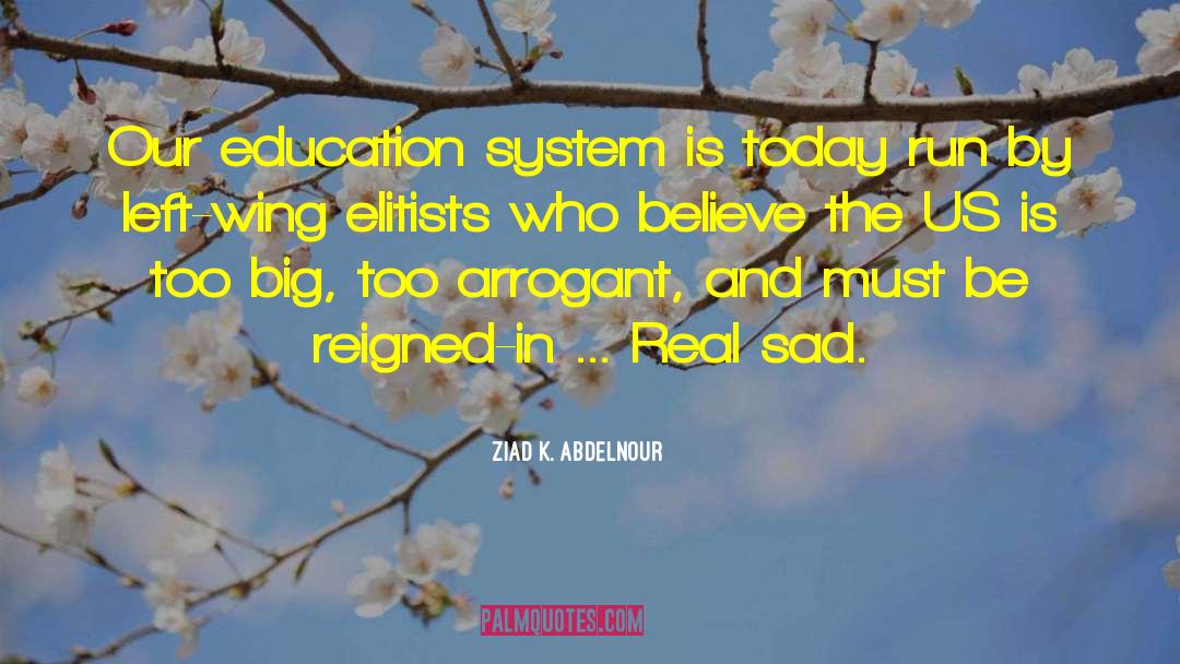 Ziad K. Abdelnour Quotes: Our education system is today
