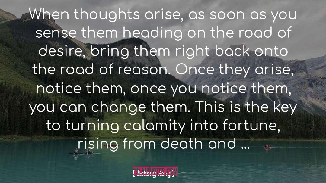 Zicheng Hong Quotes: When thoughts arise, as soon