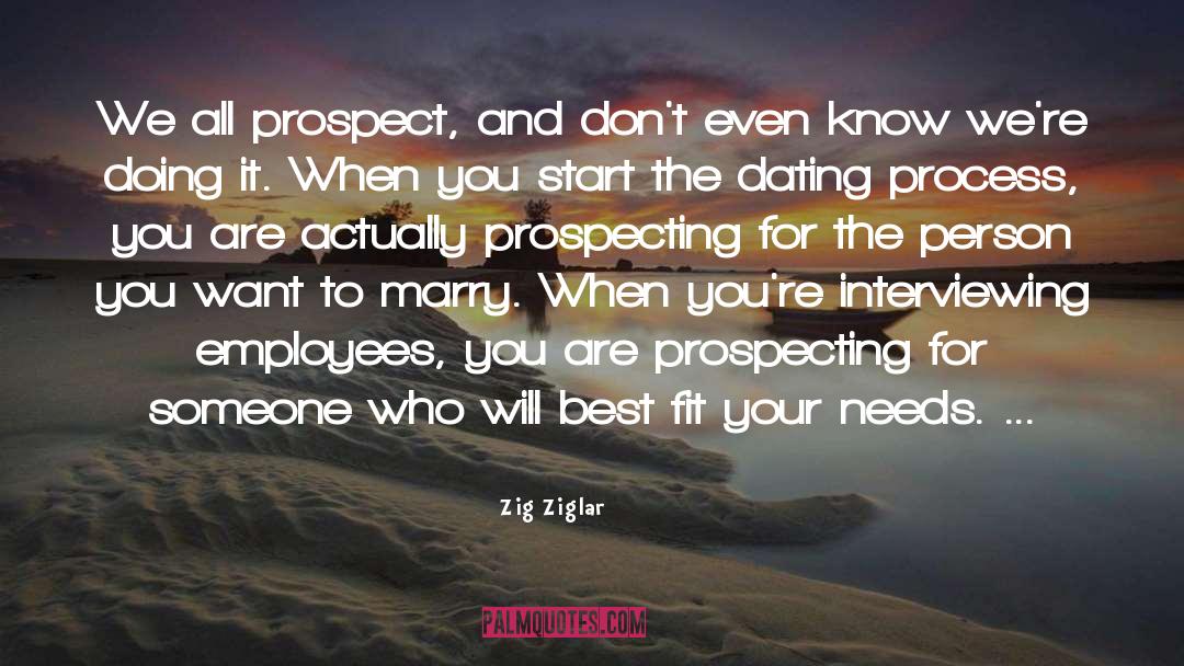 Zig Ziglar Quotes: We all prospect, and don't