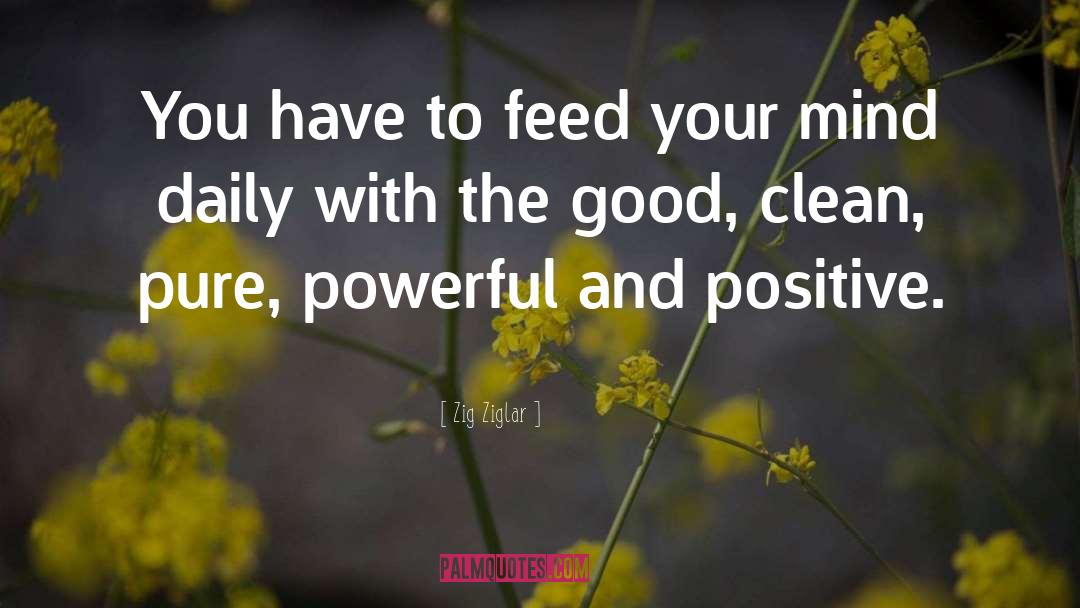 Zig Ziglar Quotes: You have to feed your
