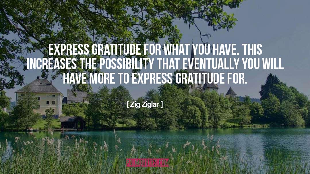 Zig Ziglar Quotes: Express gratitude for what you