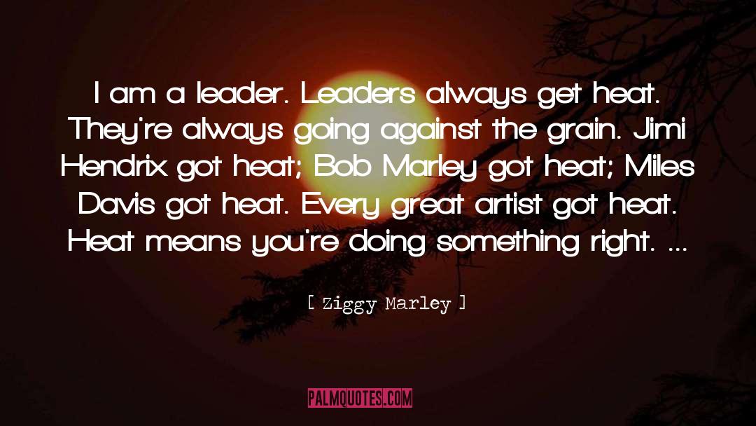 Ziggy Marley Quotes: I am a leader. Leaders