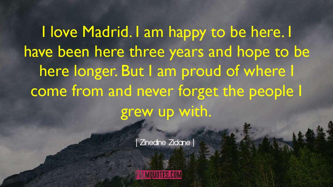 Zinedine Zidane Quotes: I love Madrid. I am