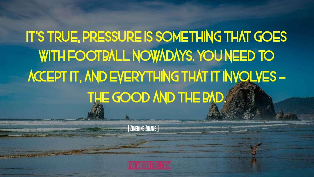 Zinedine Zidane Quotes: It's true, pressure is something