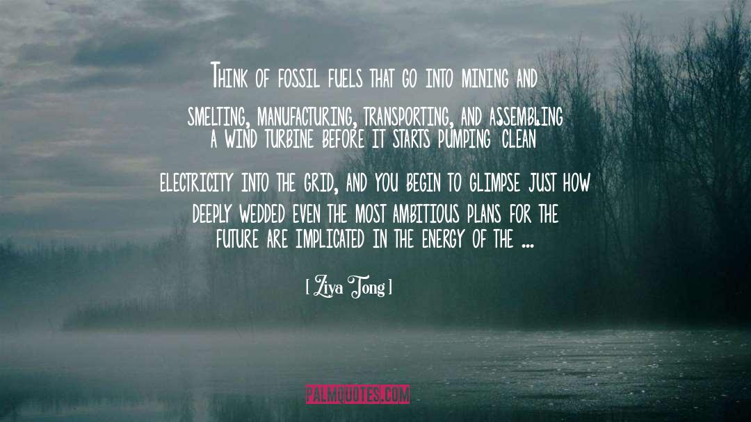 Ziya Tong Quotes: Think of fossil fuels that