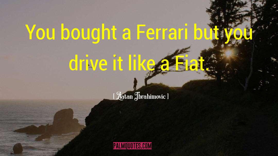 Zlatan Ibrahimovic Quotes: You bought a Ferrari but