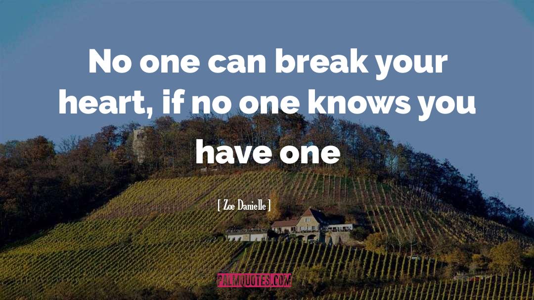 Zoe Danielle Quotes: No one can break your