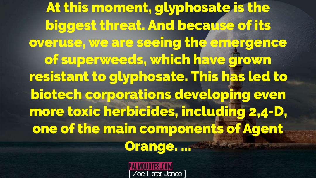 Zoe Lister-Jones Quotes: At this moment, glyphosate is