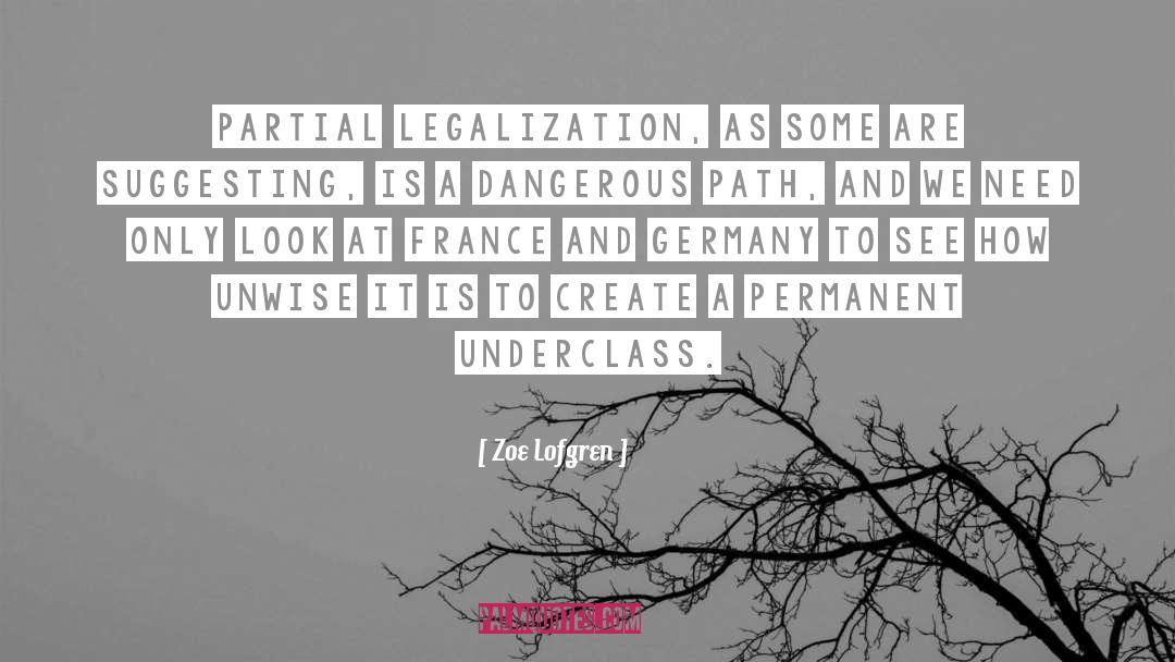 Zoe Lofgren Quotes: Partial legalization, as some are