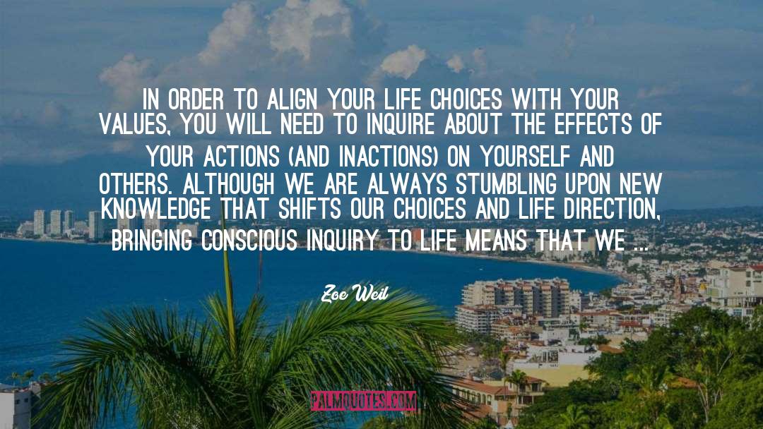 Zoe Weil Quotes: In order to align your