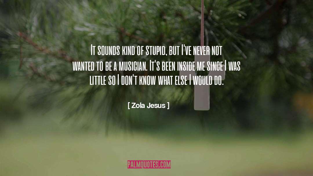 Zola Jesus Quotes: It sounds kind of stupid,