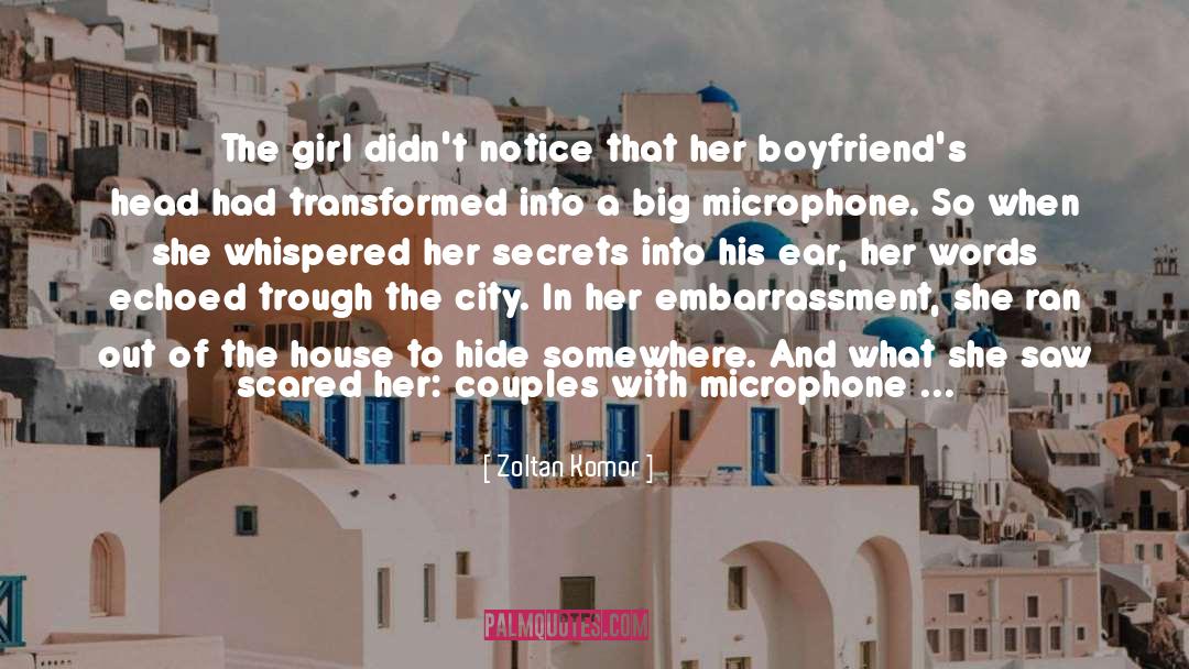 Zoltan Komor Quotes: The girl didn't notice that
