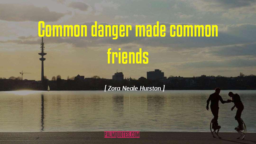 Zora Neale Hurston Quotes: Common danger made common friends