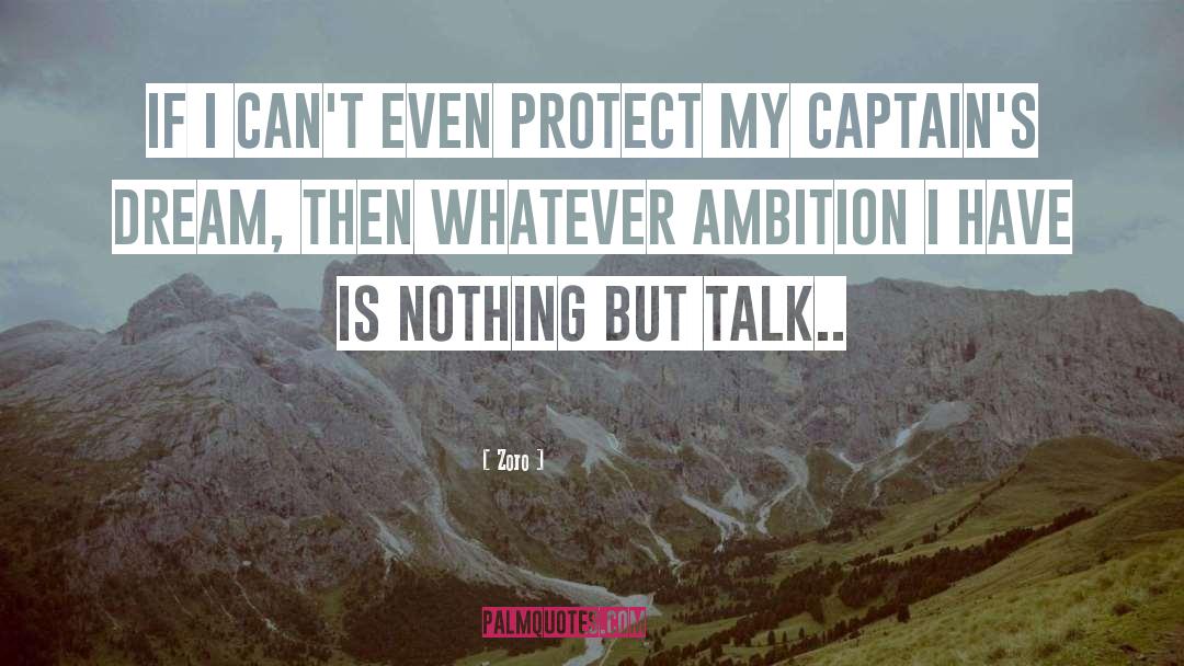 Zoro Quotes: If i can't even protect