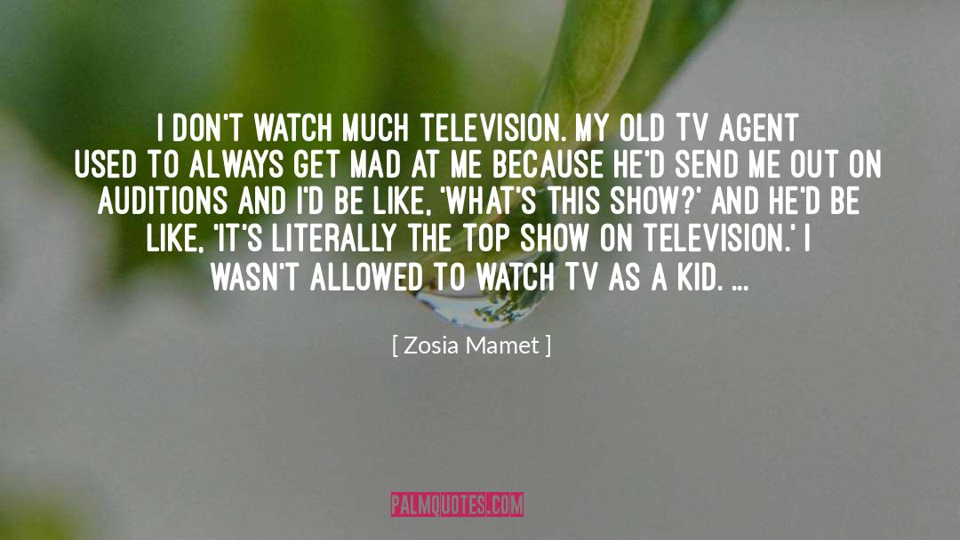 Zosia Mamet Quotes: I don't watch much television.